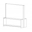 Free-standing Office Partition - Double Sided Open Shelves